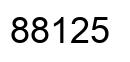 Number 88125 black image
