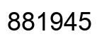 Number 881945 black image