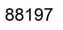 Number 88197 black image