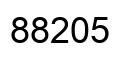 Number 88205 black image