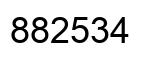 Number 882534 black image