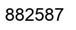 Number 882587 black image