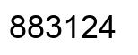 Number 883124 black image