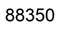 Número 88350 imagen negro
