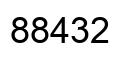 Number 88432 black image