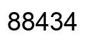 Number 88434 black image
