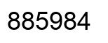 Number 885984 black image
