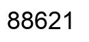 Number 88621 black image