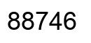 Número 88746 imagen negro