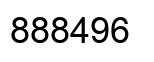 Number 888496 black image