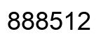 Number 888512 black image