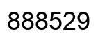 Number 888529 black image