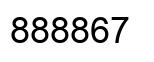 Number 888867 black image
