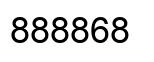 Number 888868 black image