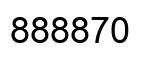 Number 888870 black image