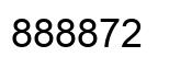 Number 888872 black image