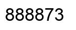 Number 888873 black image