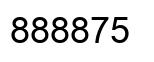 Number 888875 black image