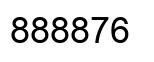 Number 888876 black image