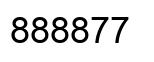 Number 888877 black image