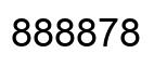 Number 888878 black image