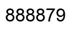 Number 888879 black image