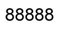 Number 88888 black image