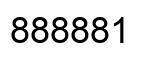 Number 888881 black image