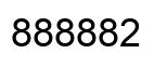 Number 888882 black image