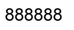 Number 888888 black image