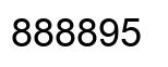 Number 888895 black image