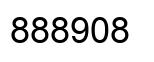 Number 888908 black image