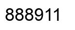 Number 888911 black image