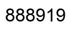 Number 888919 black image