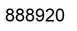 Number 888920 black image