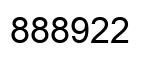 Number 888922 black image