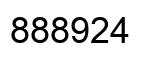 Number 888924 black image