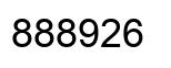 Number 888926 black image