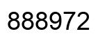 Number 888972 black image