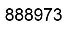 Number 888973 black image