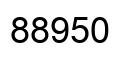 Number 88950 black image