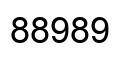 Number 88989 black image