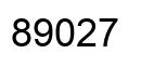 Número 89027 imagen negro