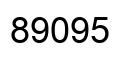 Number 89095 black image