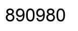 Número 890980 imagen negro