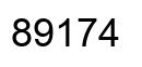 Number 89174 black image