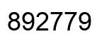 Número 892779 imagen negro