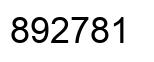 Número 892781 imagen negro