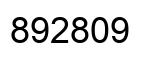 Number 892809 black image