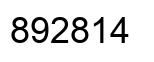 Number 892814 black image